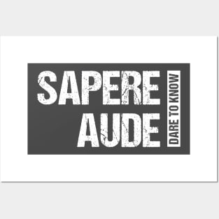 Sapere Aude Dare To Know Horace Kant Philosophy Gift T-Shirt Posters and Art